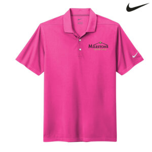 Milestone Senior Living Nike Dri-FIT Micro Pique 2.0 Polo Men-Vivid Pink