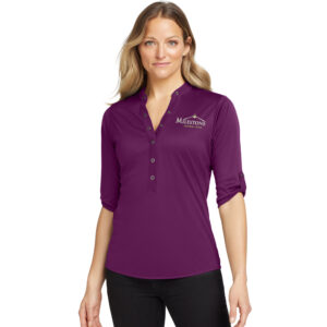 Milestone Senior Living Ogio Crush Henley Women-Purple Luxe