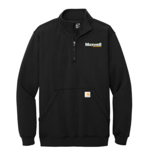 Maxwell Construction Carhartt Men Midweight 1/4-Zip Mock Neck Sweatshirt-Black