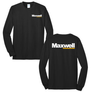 Maxwell Construction Unisex Cotton Long Sleeve Tee-Black