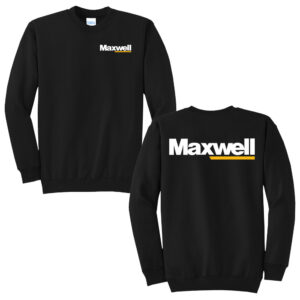Maxwell Construction Unisex Fleece Crewneck Sweatshirt-Black