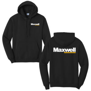 Maxwell Construction Unisex Fleece Hooded Sweatshirt-Black