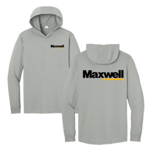 Maxwell Construction CornerStone Men Workwear Pro Long Sleeve Hooded Tee -Light Grey