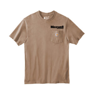 Maxwell Construction Carhartt Men Workwear Pocket Short Sleeve cotton T-Shirt-Desert
