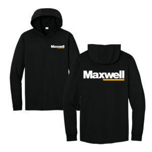 Maxwell Construction CornerStone Men Workwear Pro Long Sleeve Hooded Tee-Black