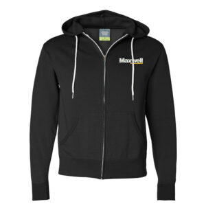 Maxwell Construction Independent Trading Co.Unisez  Full-Zip Hooded Sweatshirt Unisex-Black