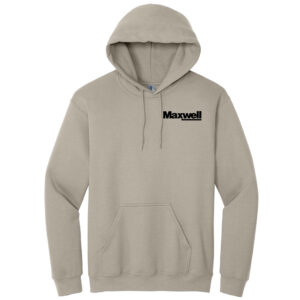 Maxwell Construction Unisex Basic Hooded Sweatshirt-Sand