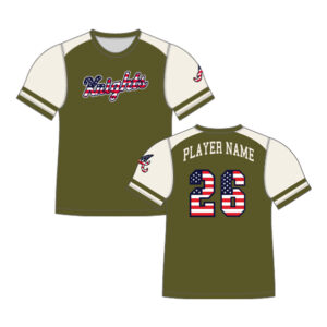 07. QCA Knights Military Appreciation Short Sleeve Jersey-Fabric M-Custom Name