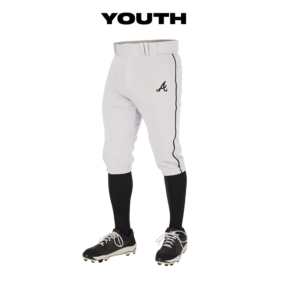 14. QC Area Knights YOUTH Champro Triple Crown 2.0 Knicker with Braid-White-Black
