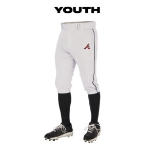 18. QCA Knights (Red-Black Logo) YOUTH Champro Triple Crown 2.0 Knicker with Braid-White-Black