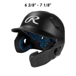 28. Rawlings RX2 Reverse and Adjust Batting Helmet-Black-Junior Size (6 3/8″ – 7 1/8″)