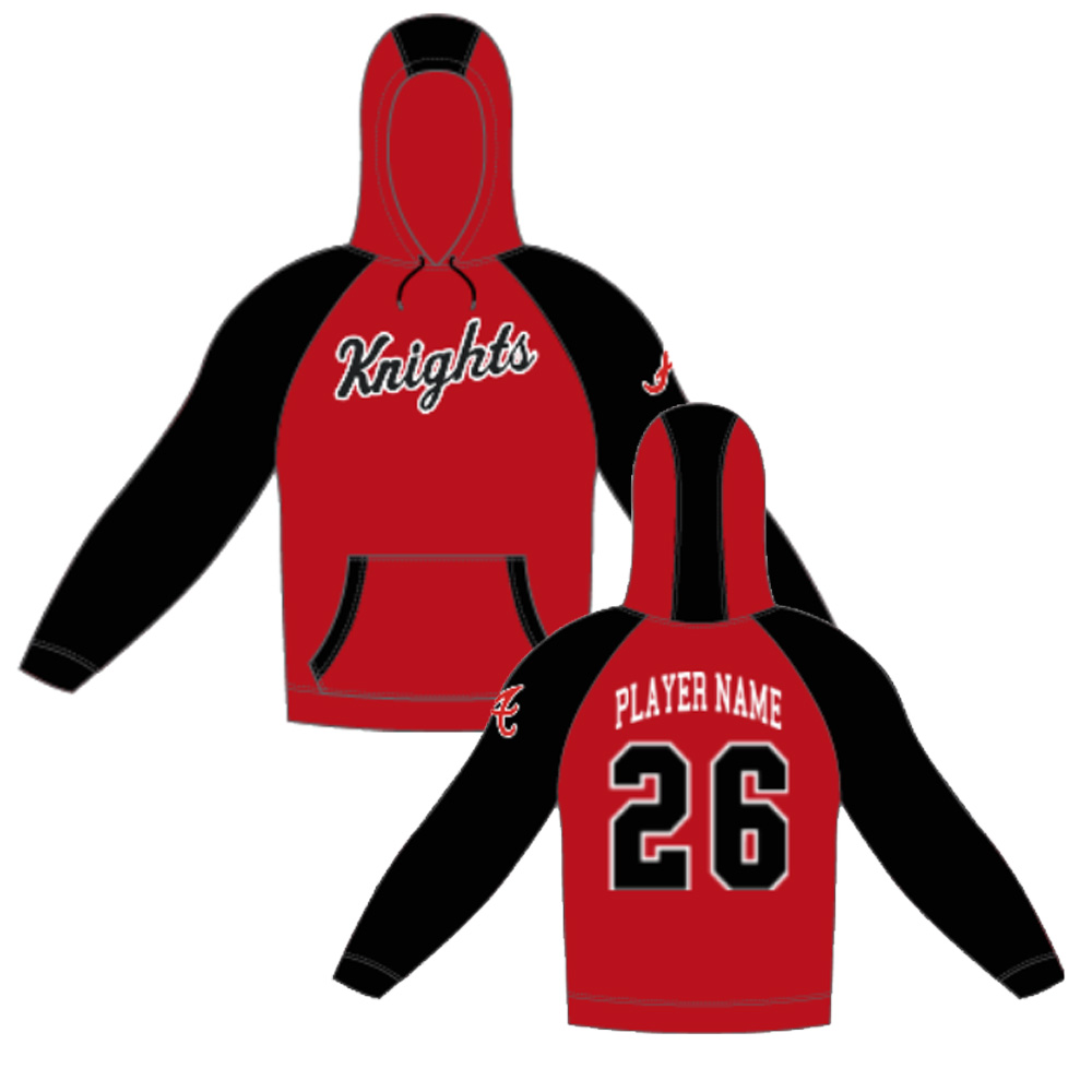 33. QC Area Knights Sublimated Player Hoodie