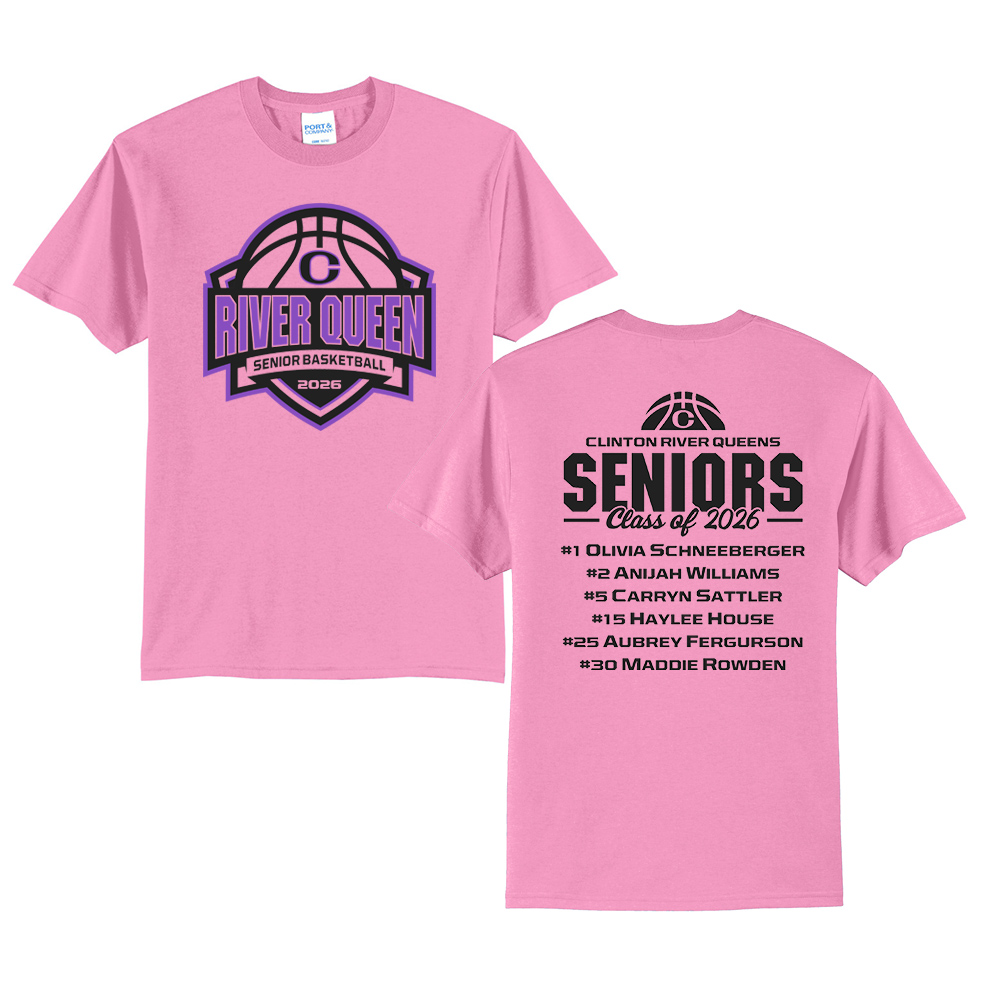 River Queen Senior BB Unisex Short Sleeve Tee-Candy Pink