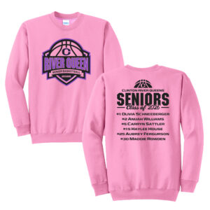 River Queen Senior BB Unisex Core Fleece Crewneck Sweatshirt-Candy Pink