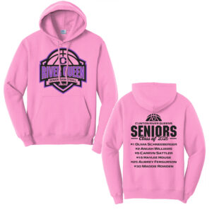 River Queen Senior BB Unisex Classic Core weight Cozy Pullover Hooded Sweatshirt-Candy pink