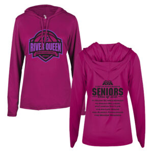 River Queen Senior BB Badger B-Core Long Sleve Women’s Hooded performance Tee-Hot Pink