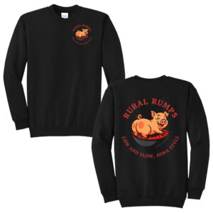 Rural Rumps Unisex Fleece Crewneck Sweatshirt-Black