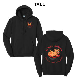 Rural Rumps Tall Fleece Hooded Sweatshirt-Black