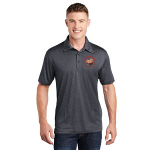 Rural Rumps Sport-Tek Heather Contender Men Polo-Graphite Heather