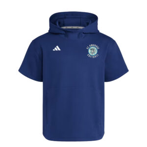 St Ambrose Softball Adidas  Dugout NWV Short Sleeve Hoodie- NAVY