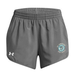 St Ambrose Softball Women’s UA Fly-By Unlined 3″ Shorts-Castlerock