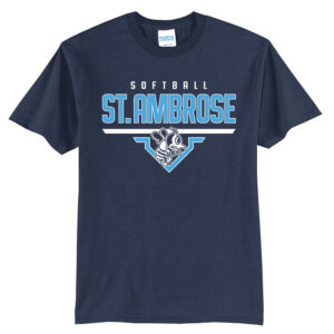 St Ambrose Softball Unisex Short Sleeve Tee-navy