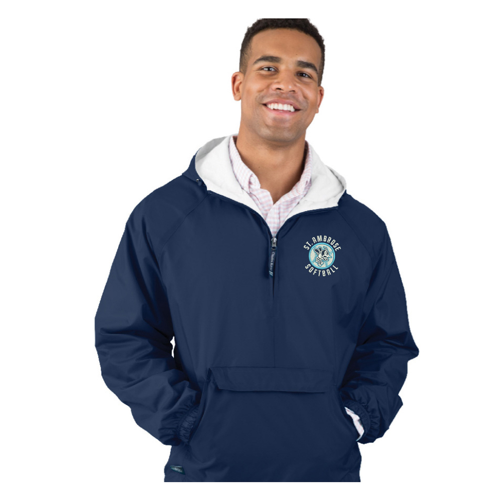 St Ambrose Softball Charles River Classic Solid Pullover Adult-Navy