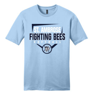 St Ambrose Softball Unisex Premium Short Sleeve Tee-Ice Blue