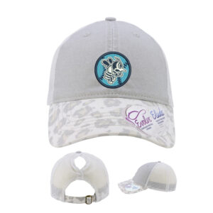 St Ambrose Softball Infinity Her Women’s Printed Visor with Mesh Back Cap-Grey Snow Leopard