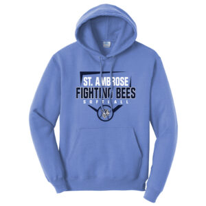 St Ambrose Softball Unisex Fleece Hooded Sweatshirt-Carolina