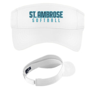 St Ambrose Softball Sport-tek PosiCharge RacerMesh Visor-White