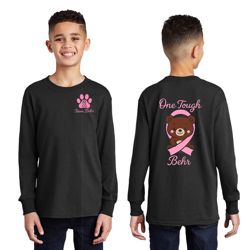 Team Behr Youth Cotton Long Sleeve Tee-Black