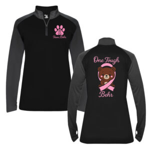 Team Behr Badger Ladies’ Ultimate Sport 1/4 Zip-Black/Graphite