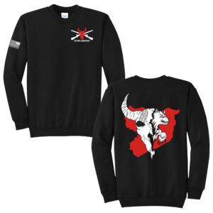 Alpha Company Unisex Fleece Crewneck Sweatshirt-Black