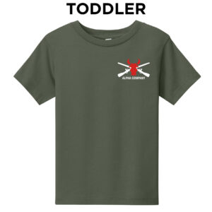 Alpha Company Toddler Short Sleeve Tee-Military