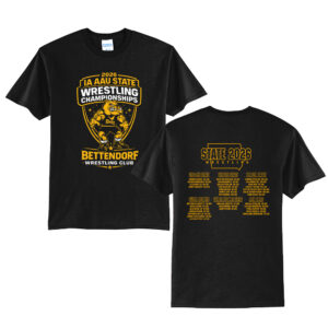 Bett AAU State Wrestling Unisex Short Sleeve Tee-Black