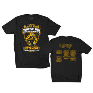Bett AAU State Wrestling Unisex Premium Short Sleeve Tee-Black