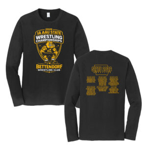 Bett AAU State Wrestling Unisex Cotton Fan Favorite Long Sleeve Tee-Black