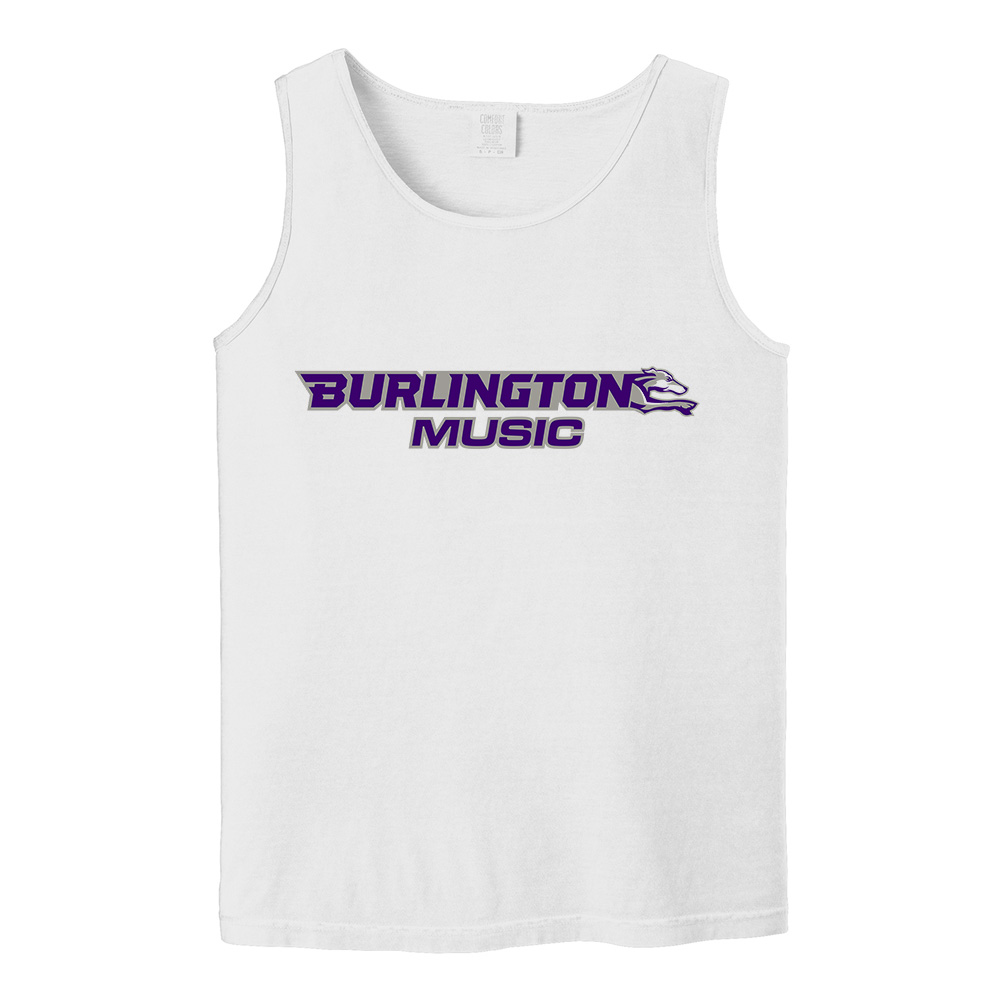 Burlington Music Men Comfort Colors Pigment Dyed Tank Top-White