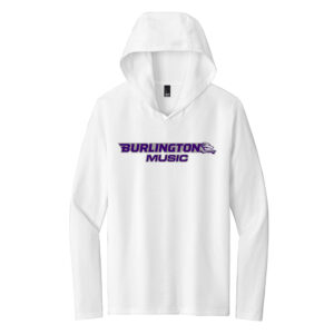 Burlington Music District Made Mens Perfect Tri Long Sleeve Hoodie-White