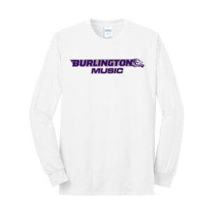 Burlington Music Unisex Cotton Long Sleeve Tee-White
