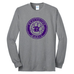 Burlington Music Unisex Cotton Long Sleeve Tee-Athletic Heather