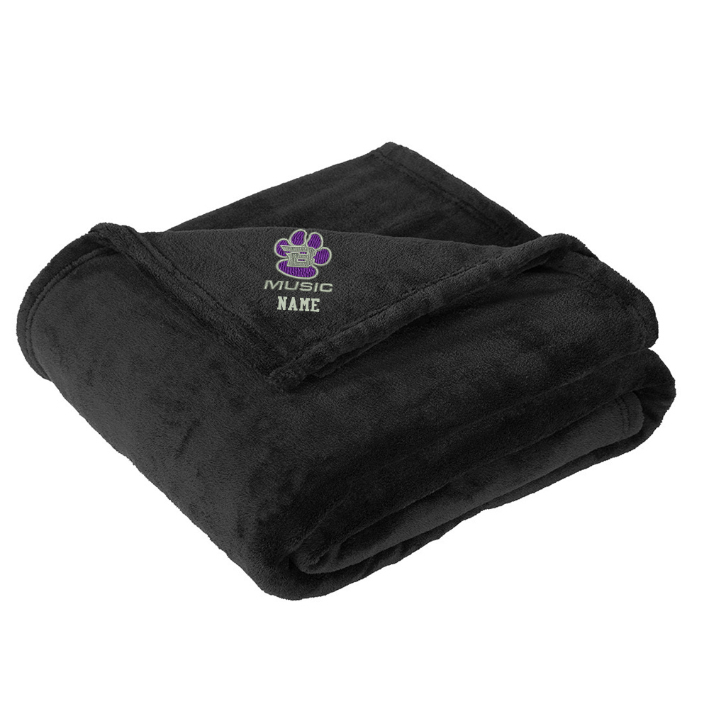 Burlington Music Port Authority Oversized Ultra Plush Blanket-Black