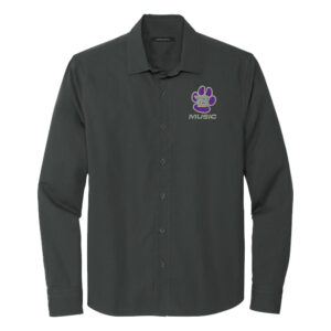 Burlington Music MERCER and METTLE Men Long Sleeve Stretch Woven Shirt-Anchor Grey