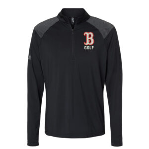 Boone Golf Adidas – Shoulder Stripe Quarter-Zip Pullover Men-Black