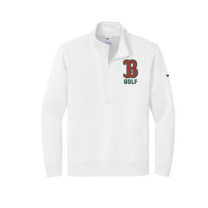 Boone Golf Nike Club Fleece Sleeve Swoosh 1/2-Zip Men-White