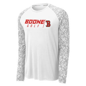 Boone Golf Sport-Tek Long Sleeve Digi Camo Tee Men-White