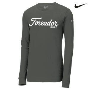 Boone Golf Nike Dri-FIT Cotton/Poly Long Sleeve Tee-Anthracite
