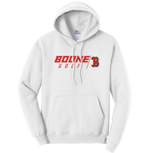 Boone Golf Unisex Classic Core weight Cozy Pullover Hooded Sweatshirt-White