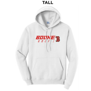 Boone Golf TALL Classic Pullover Hooded Sweatshirt-White